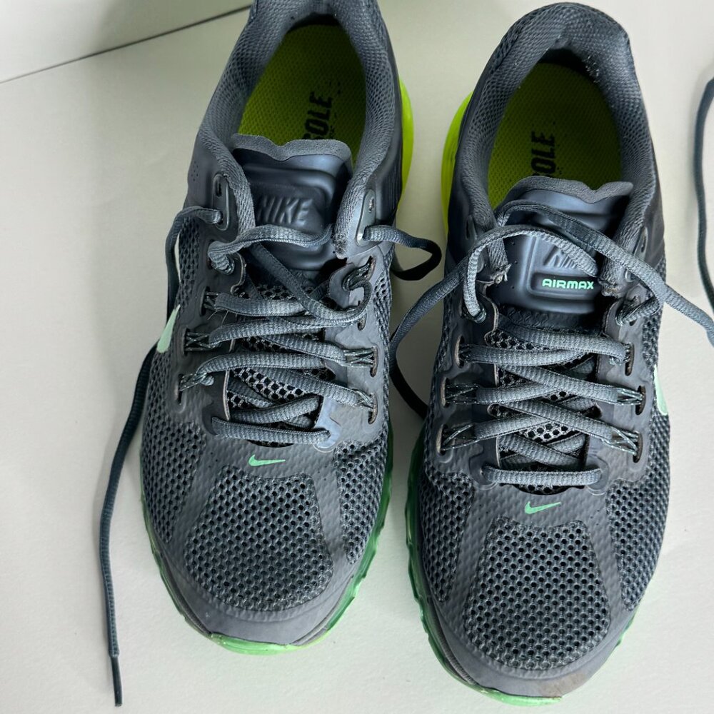 Nike Air Max Sneakers Women's size 9.5 Grey Green and Yellow - Picture 5 of 6